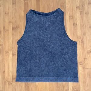 Heathered Blue Racerback Tank Too